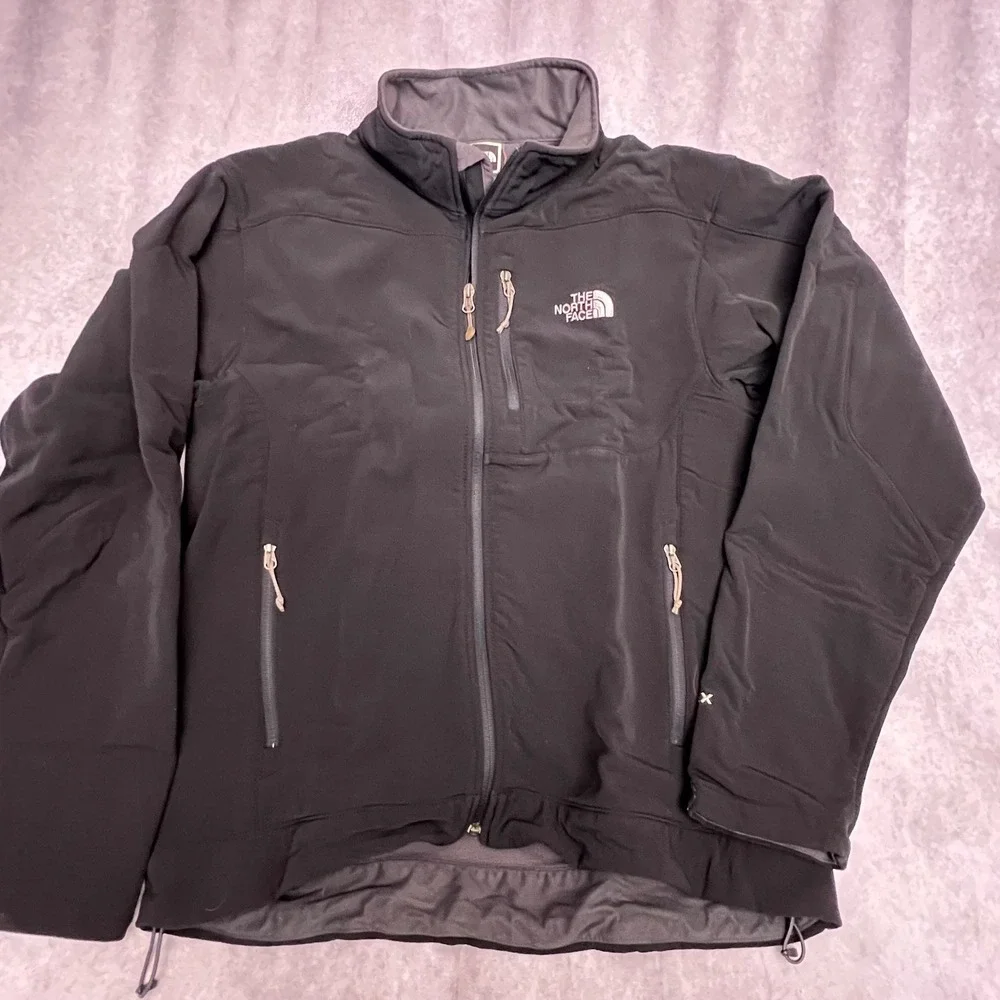 The North Face Apex Bionic Jacket Mens Large Black Good Windproof Softshell